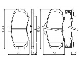 ÖN BALATA ELANTRA 1.6-1.8-2.0-2.0 CRDI 03 7.06 0986TB3040