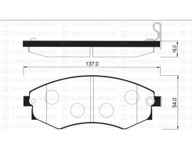 ÖN BALATA ELANTRA 1.8-2.0 00 SONATA 2.0-2.4-2.5 98-01 COUPE 2.0 16V 97-02 GDB3256-GDB3283-GDB895
