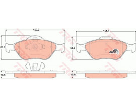 ÖN BALATA FIESTA 1.4TDCİ ABSLİ 00 FUSION 02 MAZDA 121 96 MAZDA 2 03