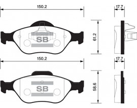 ÖN BALATA FIESTA 1.4TDCİ ABSLİ 00 FUSION 02 MAZDA 121 96 MAZDA II 03 GDB1419