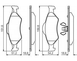 ÖN BALATA FIESTA 95 02 FORD KA 96 MAZDA 121 96 0986TB2374