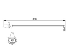 ÖN BALATA FİŞİ İKAZ KABLOSU AUDI A4 1.8TFSI-2.0TFSI 07-15 2.0TFSI QUATTRO 09-12
