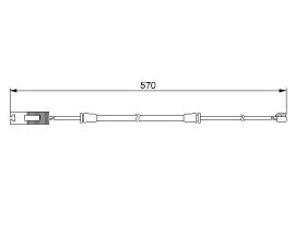 ÖN BALATA FİŞİ İKAZ KABLOSU BMW E38 7 SERİSİ 94-01 570mm