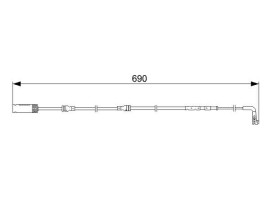 ÖN BALATA FİŞİ İKAZ KABLOSU BMW E90 07-11 E92 07-13 E93 08-13 690 MM