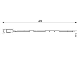 ÖN BALATA FİŞİ İKAZ KABLOSU OPEL ASTRA F 94-8.02 - VECTRA A 88-95 GIC125 670 mm