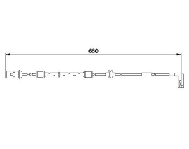 ÖN BALATA FİŞİ İKAZ KABLOSU VECTRA B 1.6-1.8-2.0-2.2 2.5 95-03 GIC161 655mm