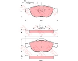 ÖN BALATA FİŞLİ ALFA ROMEO 156 1.6-1.8 97-00 2.0 16V T.S 00-02 2.5V6 97-03 2.4JTD 97-03