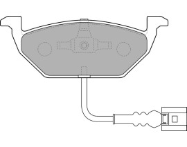 ÖN BALATA FİŞLİ KÜÇÜK GOLF4-GOLF5-JETTA-BORA-POLO-A3-LEON 97 GDB1386 146x54.7x19.8