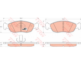 ÖN BALATA FİŞSİZ P306 93-01 XSARA 2.0 16V 97-05 P106-SAXO 1.4-1.6 GDB1322