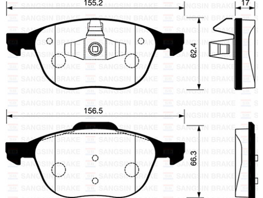 ÖN BALATA FOCUS 2004 2018 CMAX 2007 2019 KUGA 10-14 VOLVO V40 2019 S40 04-12 V50 04-12 C70 2006-2013 C30 2006-2012 MAZDA 3 2008-2014 MAZDA 5 2010