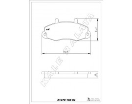 ÖN BALATA FORD TRANSİT T12 2.0 2.5 DI 2.5TD 2.5 TDİ 88-03.00 ÇAP 138.8- 64 -18.8 KALE 21470A0000KD11