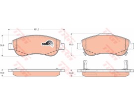 ÖN BALATA HONDA CRV III 2.0 07 12 VTEC-2.2 İ CTDİ 07 2.2 İ DTEC 12 1.6 İDTEC 13 GDB3559
