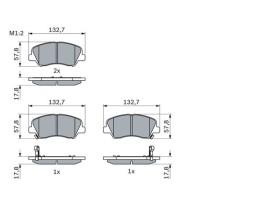 ÖN BALATA HYUNDAI ACCENT BLUE 1.4 1.6CRDİ 11 RIO 1.1 1.25 1.4 CVVT 1.4CRDİ 12 0986TB3160