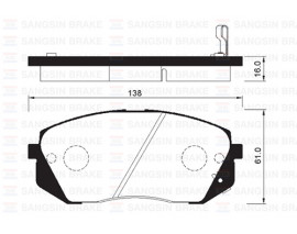 ÖN BALATA HYUNDAI İX35 2.0-2.0 CRDİ 10 CARENS III 06 SPORTAGE 06 D4EAD1B MOTOR İÇİN GDB3461 TUCSON 10