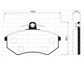 ÖN BALATA İNCE GOLF II-III POLO CLASSIS 95 PASSAT CORDOBA CADDY 95-04 IBIZA GDB1048-GDB1044