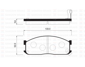 ÖN BALATA KIA BESTA 2.2D 96 BESTA 2.7D 99 MAZDA E2000 E2200 91-03 GDB737