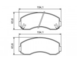 ÖN BALATA KIA K 2500 2.5D 03 K2700 D 97 0986TB3045