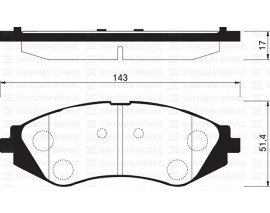 ÖN BALATA LACETTI 1.4-1.6-1.8 2.0D 04 NUBIRA 1.4-1.6-1.8 2.0D 04 GDB3347-GDB3171-GDB3345