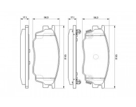 ÖN BALATA MAZDA 6 1.8 02 1.8MZR 2.0MZR 2.2 MZR 2.5MZR 07 09 0986495087