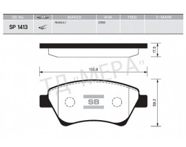 ÖN BALATA MGN II 1.5-1.9 DCI 11.02 SCENIC 05 KNG 01 GDB1524-GDB1552-GDB1597