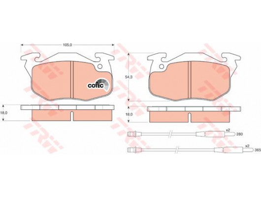 ÖN BALATA P106 91 P306 1.4 1.6 93/01 SAXO AX ZX C15 FİŞLİ