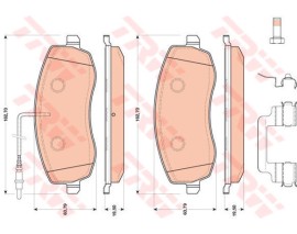 ÖN BALATA P807-C8 2.0HDI-2.2HDI 06 FIAT ULYSSE 2.2JTD 08-11 162.7x63.79x19.5