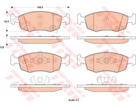 ÖN BALATA PANDA 0.9 12 1.2 12 1.2LPG 12 1.3D MULTIJET 12 14 LANCIA YPSILON 1.2 1.3D 11