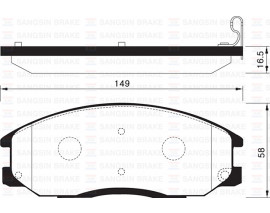 ÖN BALATA STAREX 04 SANTAFE 00-06 GDB3412-GDB3257-GDB3244