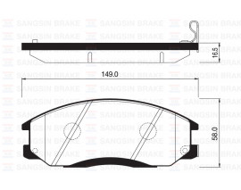 ÖN BALATA STAREX 2.5 CRDI 05 H1 10.06 GDB3412-GDB3257-GDB3297-GDB3244 x