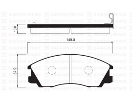 ÖN BALATA TERRACAN 2.5TD-2.9CRDİ 3.5İ 01-06 GDB3299