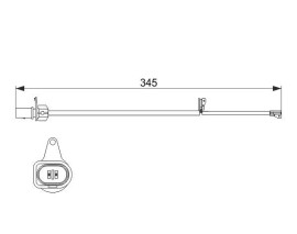 ÖN DİSK BALATA FİŞİ/ İKAZ KABLOSU AUDI A4-A5-A6-A7-Q5 2008
