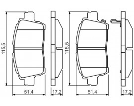ÖN DİSK FREN BALATASI -COROLLA 2002-2007-ECHO 03-05