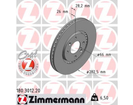 ÖN FREN AYNASI 406 1.9TD-2.0 16V-2.1TD-2.2 HDİ-3.0V6 95/5.04 XANTIA 2.0İ 95/4.03 283x26x4DLxHAVALI 986478831-DF2796