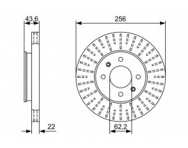 ÖN FREN AYNASI ACCENT BLUE 1.4 CVVT-1.6 CRDI 11- İ20 12- 256x22x4DL HAVALI