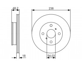 ÖN FREN AYNASI COROLLA 1.6-ie 16V 87-92 -1.6 ie 16V 88-92 -1.9 D 87-89 AE92 238x18x4DLxHAVALI