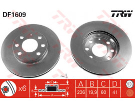 ÖN FREN AYNASI CORSA B-ASTRA F-VECTRA A-ASCONA C-COMBO B 94-01 AVEO-KALOS 03 236x19.9x4DLxHAVALI 90511111-93182291-93281952