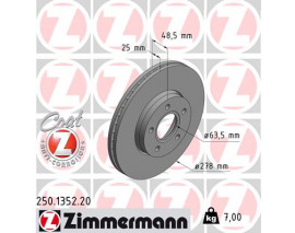 ÖN FREN AYNASI FOCUS 04-12 CMAX 07-10 S40 06-10 C30 10-12 C70 06-13 V50 05-12 278x25x5DLxHVLI 986479173-DF4465