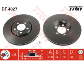 ÖN FREN AYNASI GOLF IV 00 V 03 POLO 01 BORA 98 OCTAVIA 98 FABIA 05 IBIZA 05 288x25x5DLxHAVALI