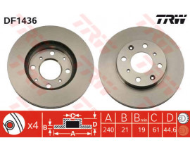 ÖN FREN AYNASI HAVALI CIVIC IV V 1.4 1.5 1.6 16V 91/2.01 ROVER MG ZR ZS 01 240x21x4DLxHAVALI