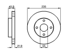ÖN FREN AYNASI HAVALI MAZDA 323 1.4-1.4i-1.5-1.6-1.6i-1.7D-1.9 16V-1.9i 89-97