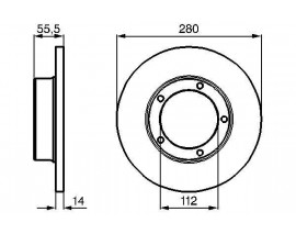 ÖN FREN AYNASI J9 280x14x5DL