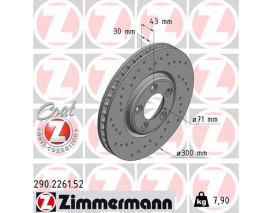 ÖN FREN AYNASI JAGUAR STYPE 2.7D 04-07 3.0V6 1999-2007 4.0 V8 99-02 4.2 V8 02-07 300x30x5DL DELİKLİ -986478778-DF4105
