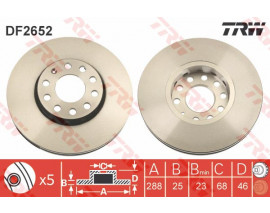 ÖN FREN AYNASI PASSAT-VARIANT 11/96/5.05 AUDI A4-A6 1.8 20V-1.9TDI 97 288x25x5DLxHAVALI