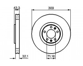 ÖN FREN AYNASI PEUGEOT P607 00 11 43x309x5DL HAVALI