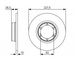 ÖN FREN AYNASI R12 -TOROS R5 75/85 228x10x6DL