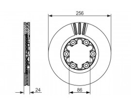 ÖN FREN AYNASI RANGER 4x2-MAZDA B-SERIE 99 255.7x24x6DLxHAVALI
