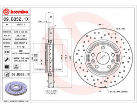 ÖN FREN AYNASI RENAULT GRAND SCENIC III 09 GRAND SCENIC IV 16 LAGUNA III 07 15 LATITUDE 11 MEGANE III 09 MEGANE IV 15 MEGANE E TECH 23 320x28x5 DELİK HAVA KANALLI DELİKLİ