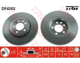 ÖN FREN AYNASI ROVER 75 2.0 CDT-1.8-2.5 V6 99 284x22x5DLxHAVALI