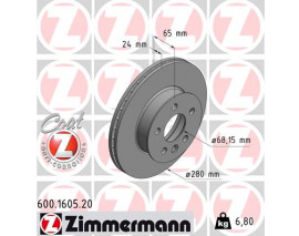 ÖN FREN AYNASI T4-CARAVELLA 1.8-1.9D-1.9TDI-2.0-2.4D-2.5-2.5TDI-2.8 90-97 279.8x24x5DLxHAVALI 986478548-DF1596