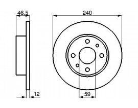 ÖN FREN AYNASI UNO 70 240.5x12x4DL